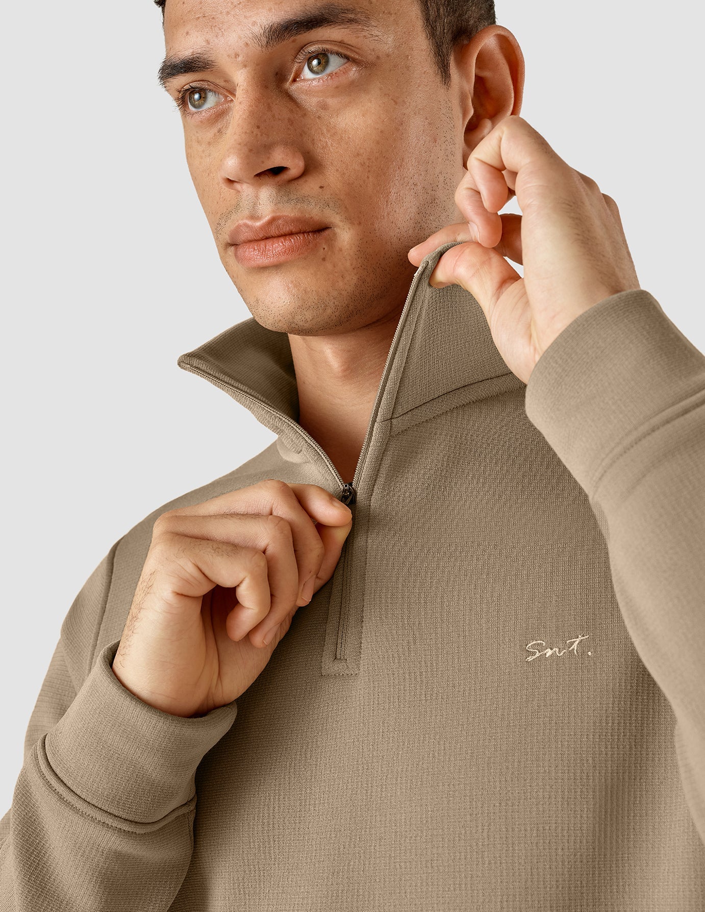 Tech Wool Half Zip Khaki